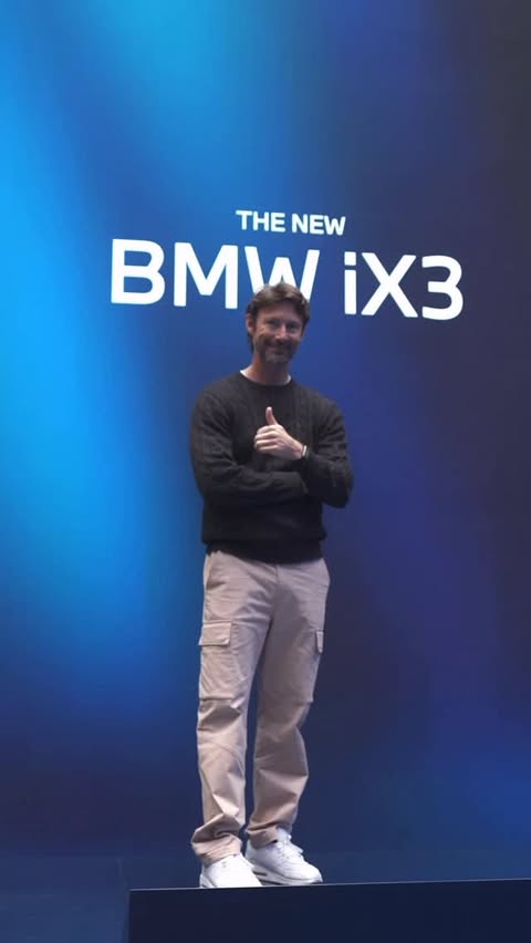 Instagram post by @juankiferri for BMW. Caption reads: Getting to know the AMAZING new BMW iX3 🔥 Feeling....