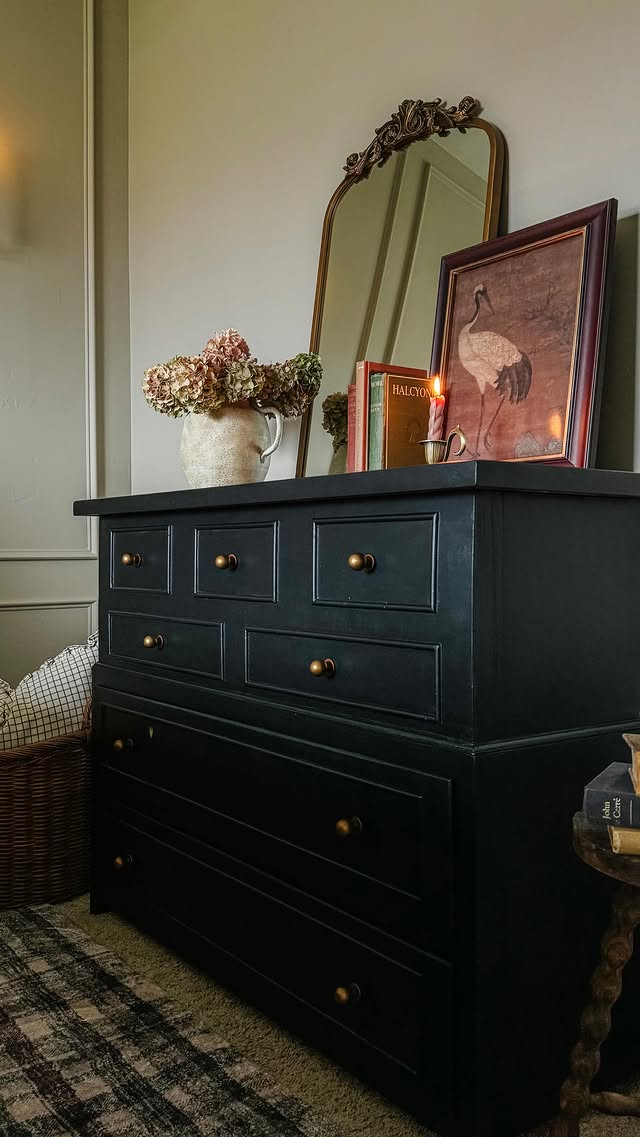 Instagram post by @theresachristinehome for Beyond Paint. Caption reads: [...] that I rolled on a couple of coats of....
