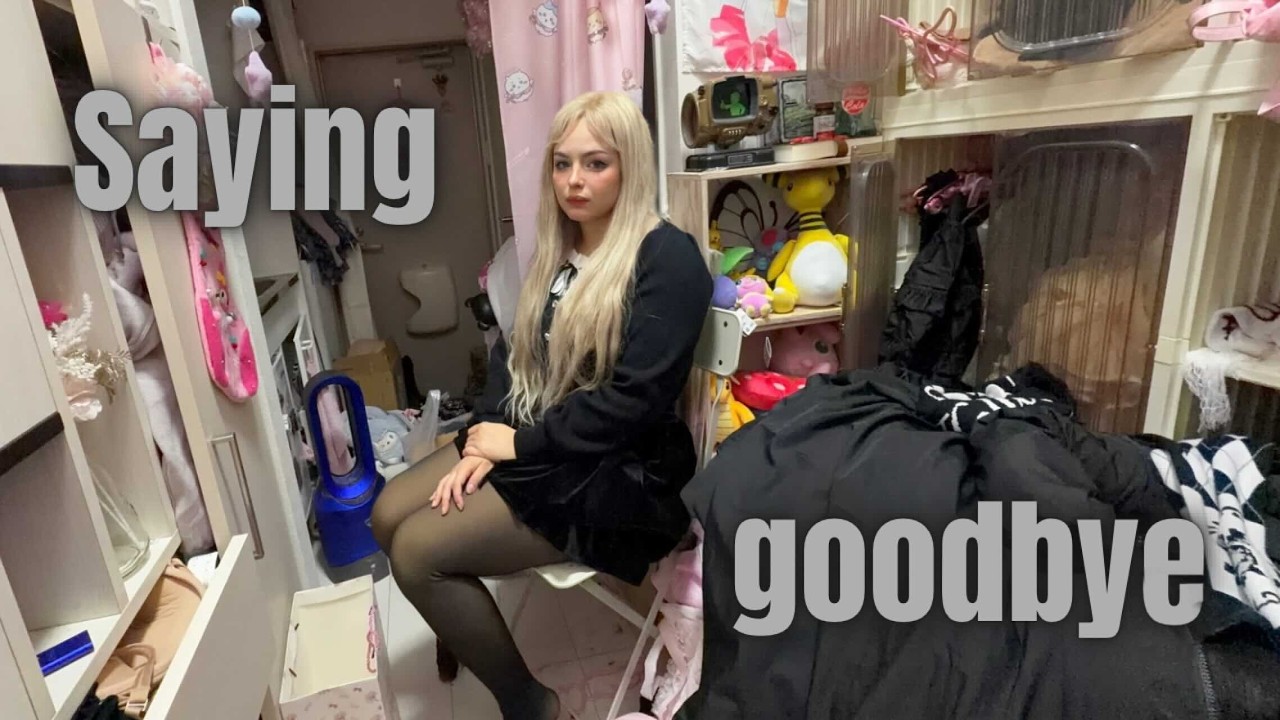 YouTube post by @silviethequeen for TokyoTreat. Caption reads: Packing My 10m² Tokyo Apartment (I Gave Up).