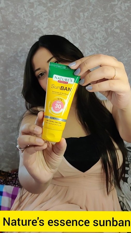 Instagram post by @bhattacharyyasinjini for Nature’s Essence. Caption reads: #Ad
#collab 
#gifted@naturesessenceofficial  sun....