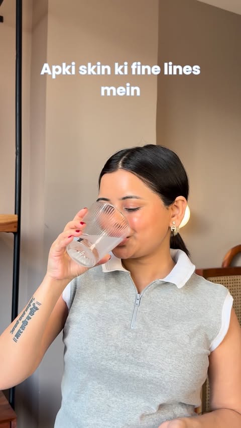 Instagram post by @ananya_runjhun for Wellbeing Nutrition. Caption reads: [...] adding Korean Marine Collagen by Wellbeing....