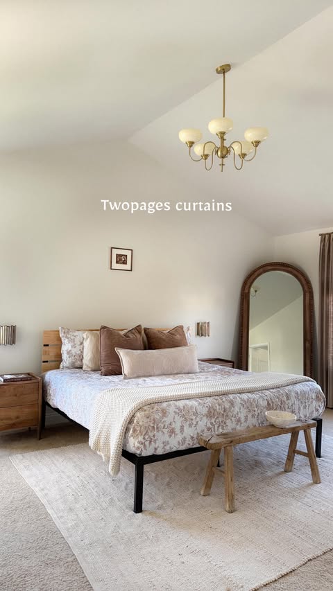 Instagram post by @edyinethmelgarejo for Twopagescurtains. Caption reads: Transform your space effortlessly with....