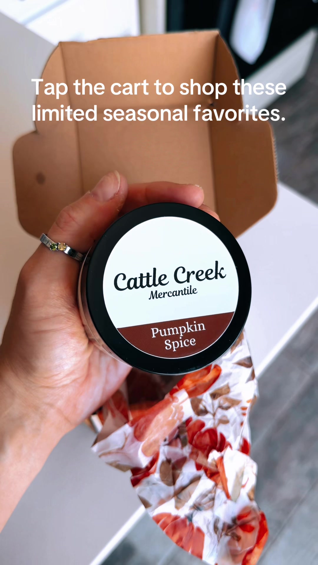 TikTok post by @ashlynn.mann for Cattle Creek. Caption reads: [...] you won’t want to miss. 🍎🎃 @Cattle Creek....