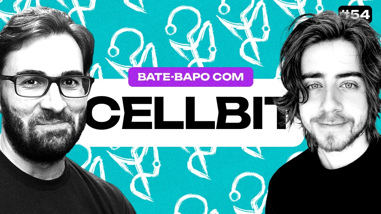 YouTube post by @DeBytePodcast for ArtStation. Caption reads: Bate-Papo Com Cellbit | Ep. 54.