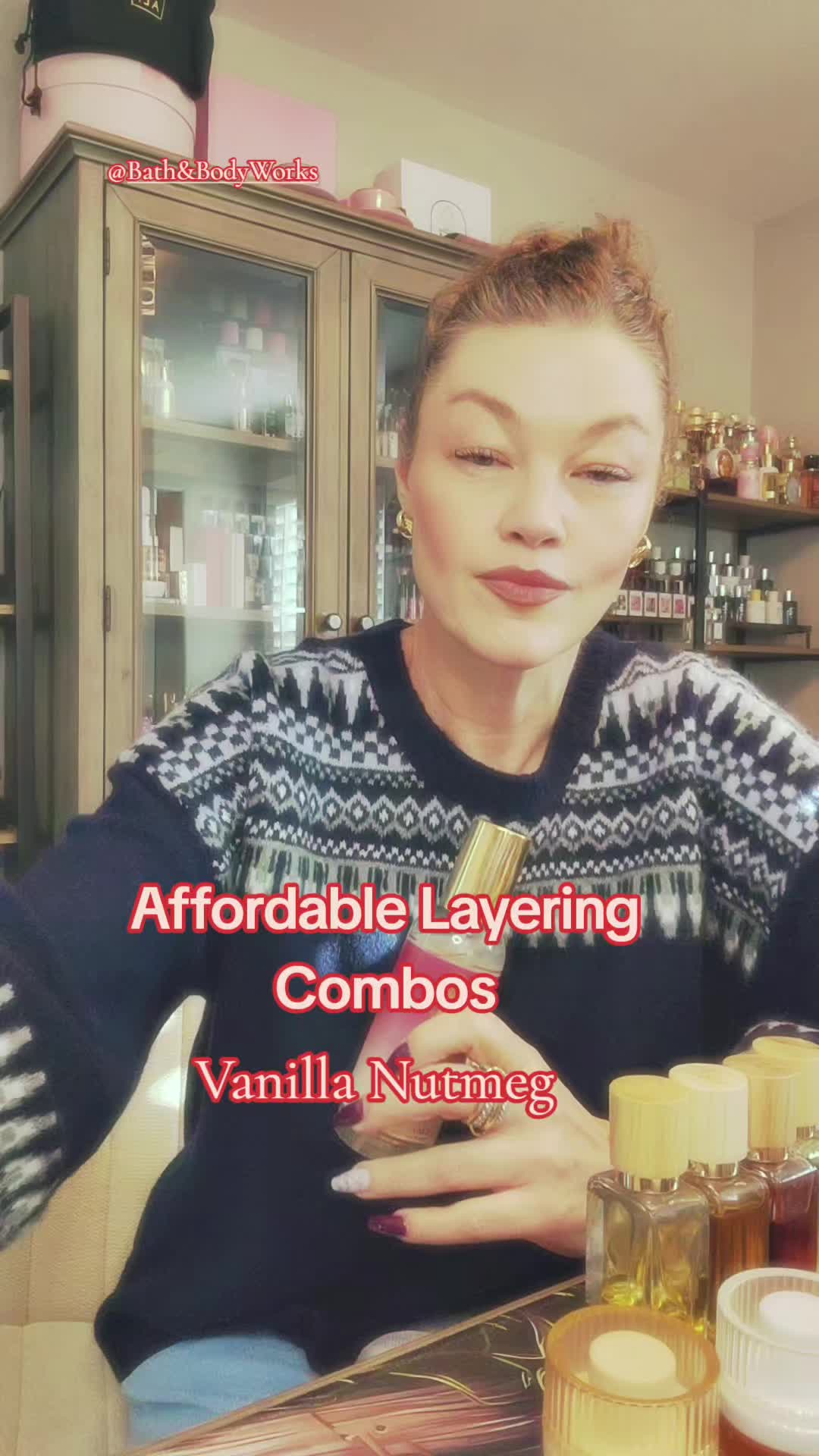 TikTok post by @nikkis_fragrance_love for The Dua Brand. Caption reads: [...] #layeringcombos @Le Monde Gourmand @THE DUA....