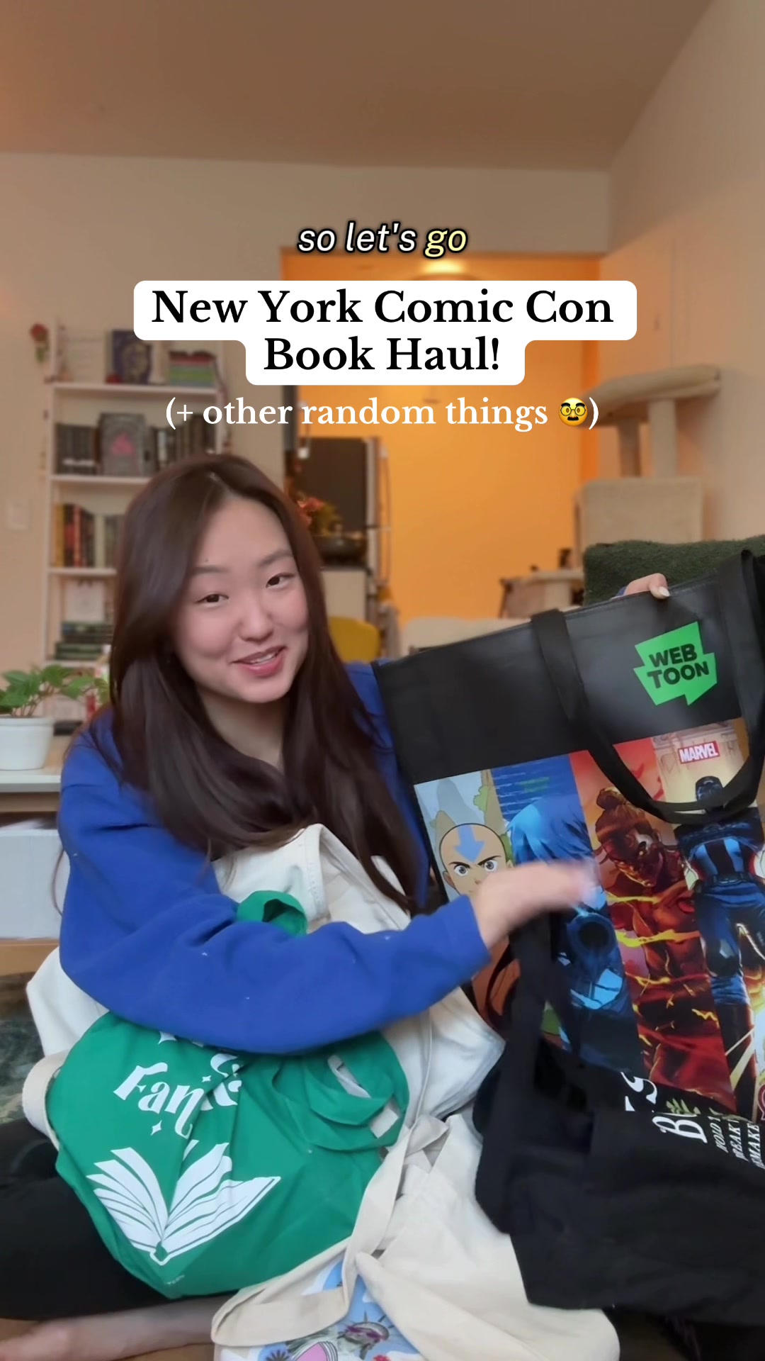 TikTok post by @azhangia for Epic Reads. Caption reads: [...] @New York Comic Con!! and thank you @Epic....