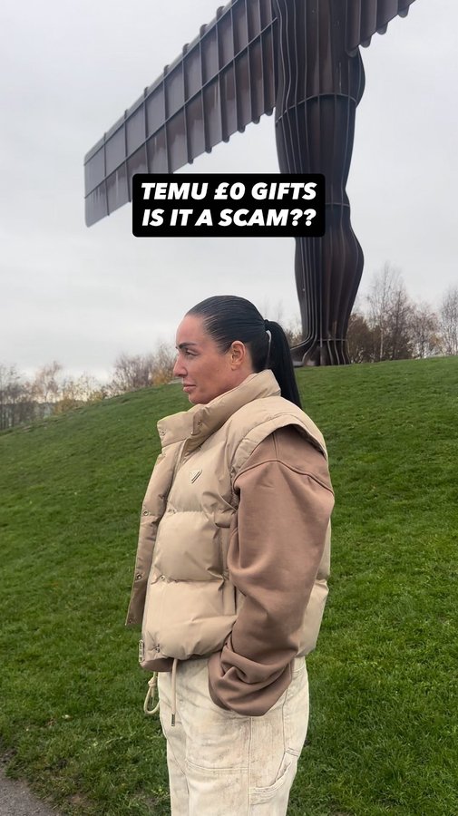 Instagram post by @jordanbarkerporter for Temu. Caption reads: Everything for £0!
Code 👉【dxc4738】

Follow the....