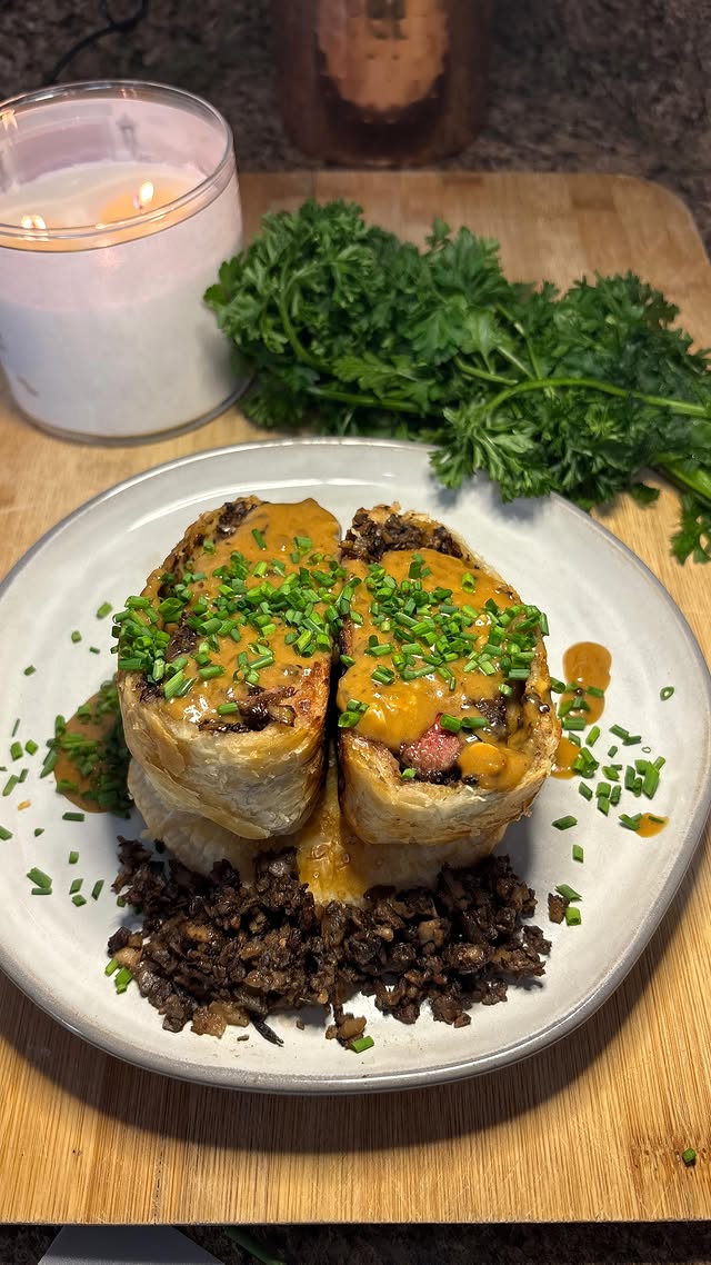 Instagram post by @foodcreationsforyou for Omaha Steaks. Caption reads: [...] excited to partner with @omahasteaks to....