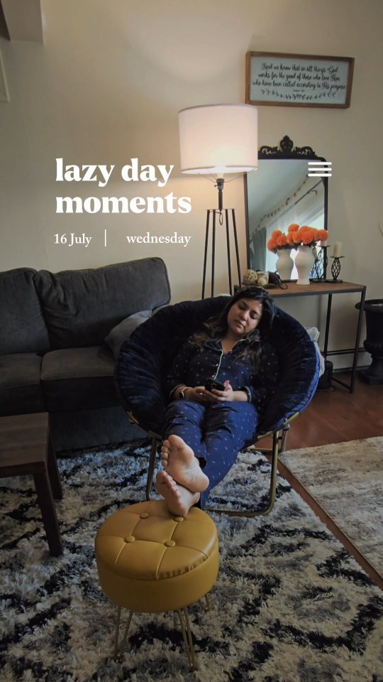 Instagram post by @sugarcoatedmasala for Purity Coffee. Caption reads: [...] days? 🤍 #lazyday #lazydaymoments....
