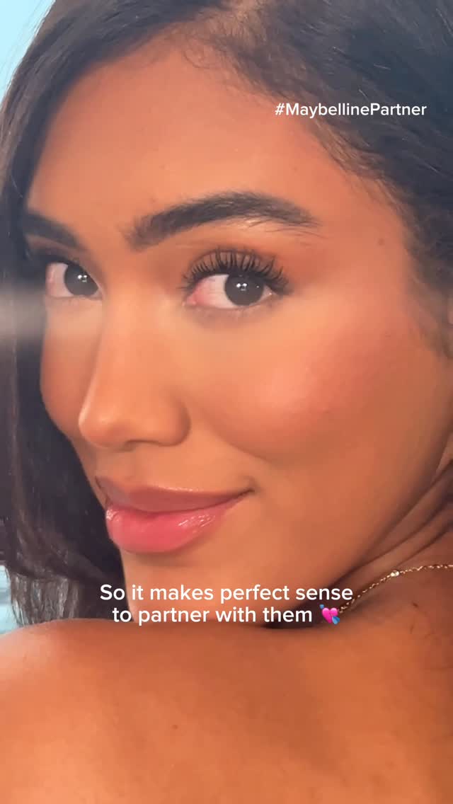 Instagram post by @susanawestofficial for Maybelline. Caption reads: My secret for glowy skin? I’ve been using....