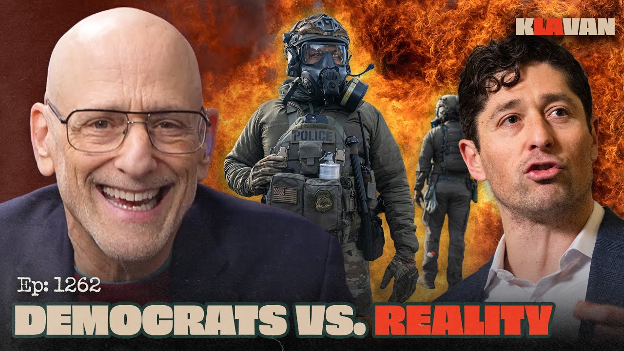 YouTube post by @AndrewKlavan for Rho Nutrition. Caption reads: Ep. 1262 - Democrats vs Reality.
