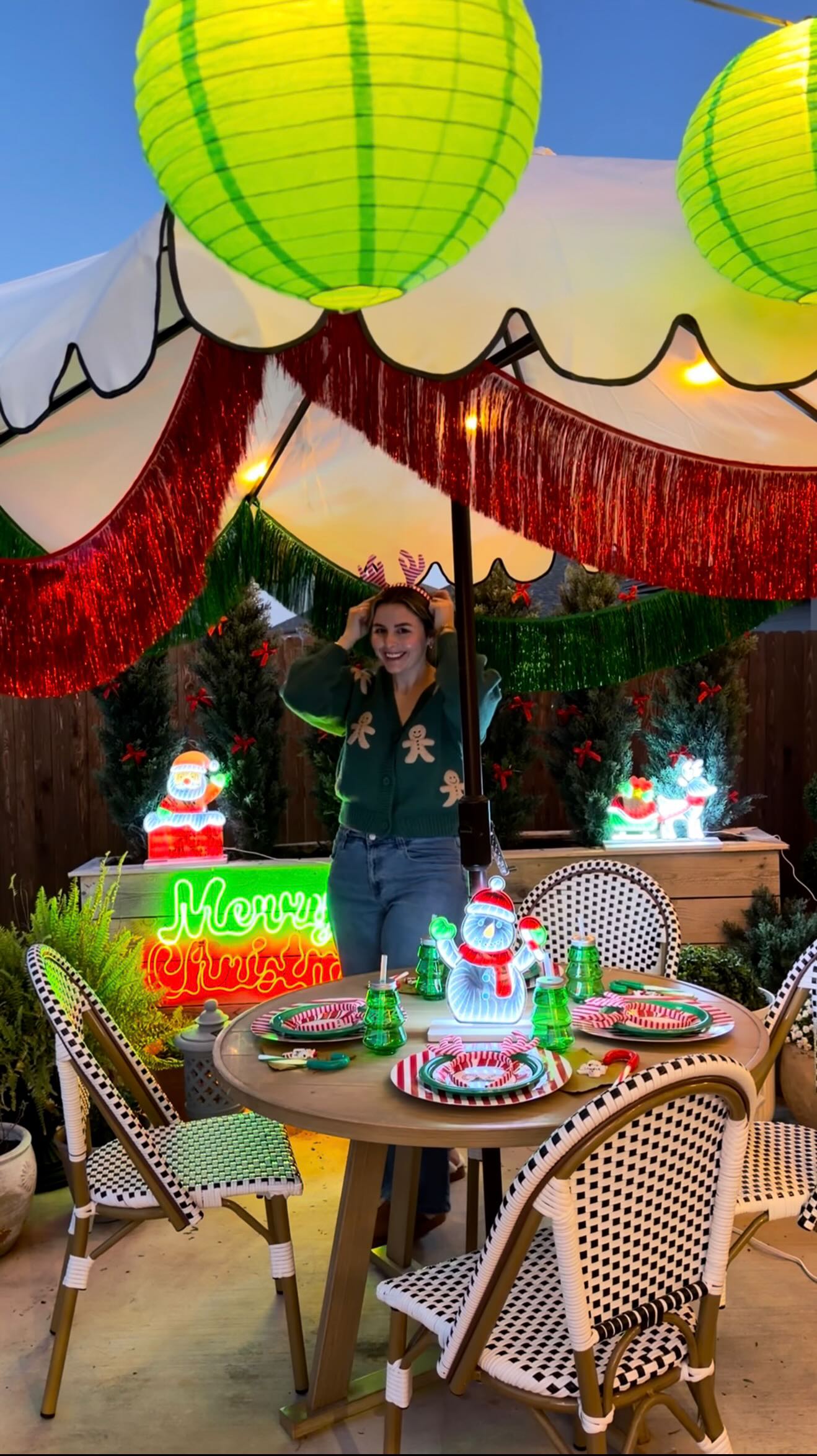 Instagram post by @sierralmiller for Oriental Trading. Caption reads: #OTCPartner Set up with me for a backyard....