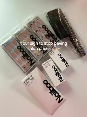 TikTok post by @ezeraann for Nailboo. Caption reads: [...] #pressonnails #nailinspo #nailsoftiktok....