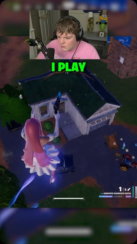 Instagram post by @crackly2 for G FUEL. Caption reads: [...] Mammoth Player 😳 #gaming #fyp #fortnite....
