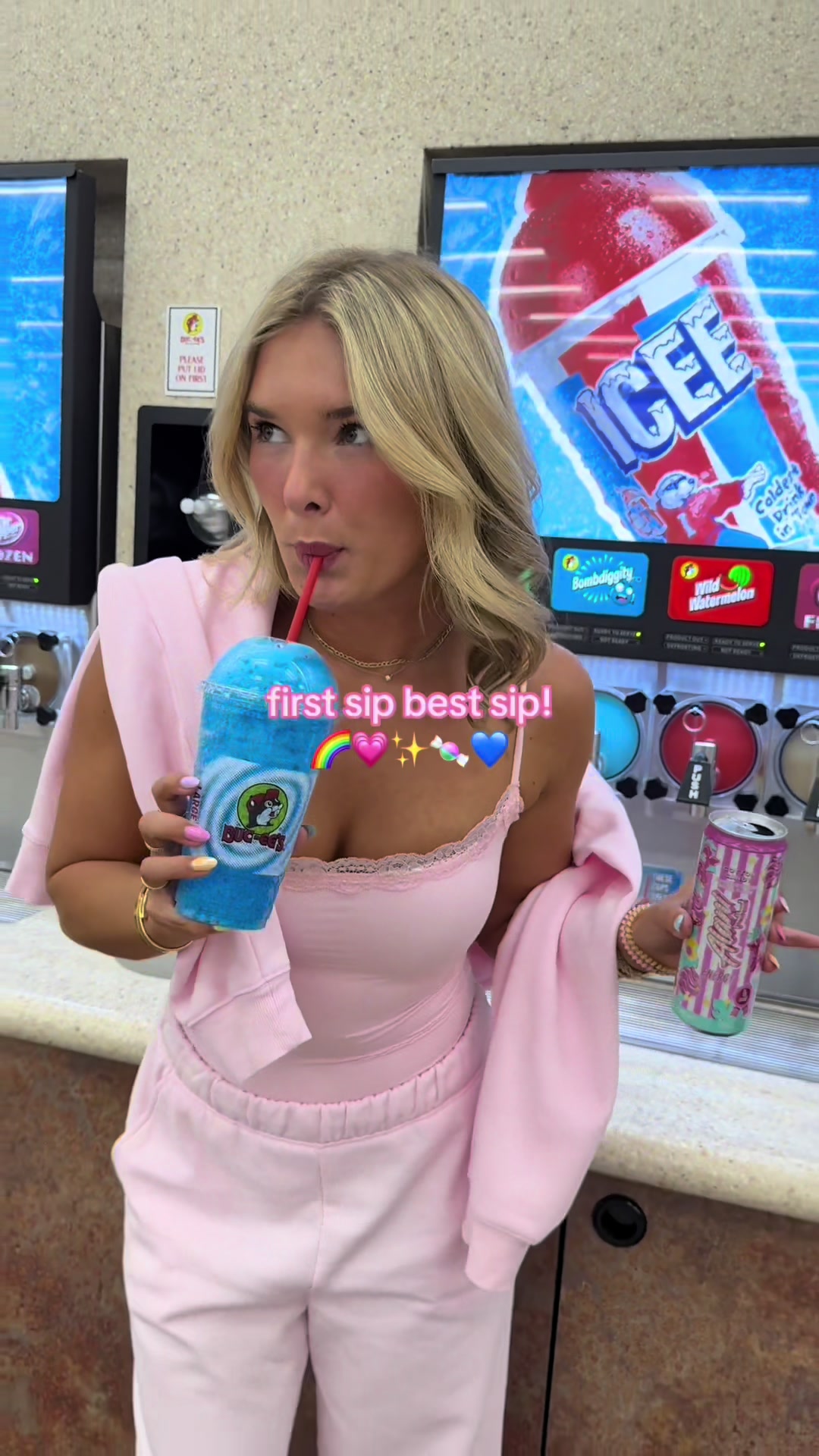 TikTok post by @alaniambassadors for Alani Nutrition. Caption reads: [...] #alaninu @lanie kristin @Alani Nutrition.