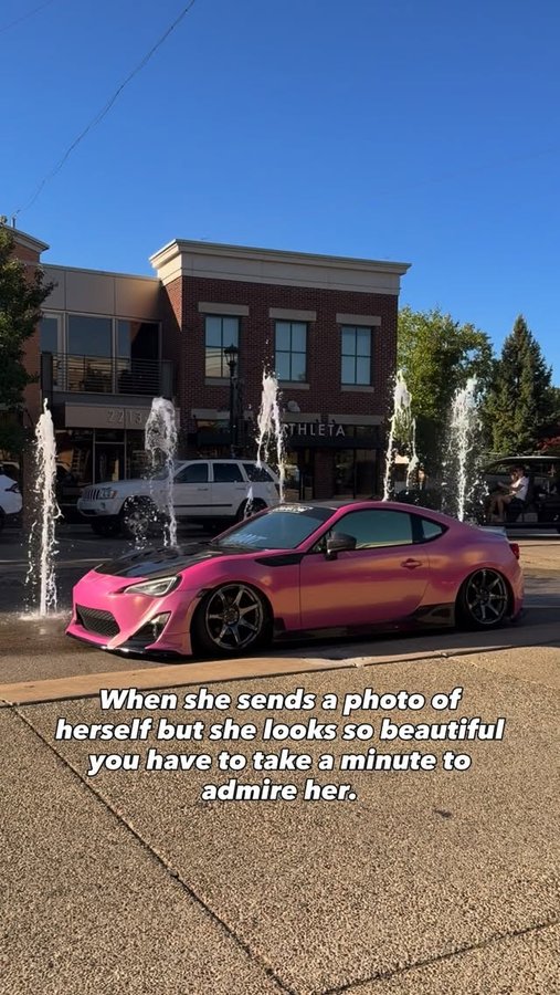 Instagram post by @socialsubaru for HIREV SPORTS. Caption reads: Water was a paid actor🥴#couplegoals❤ #love....