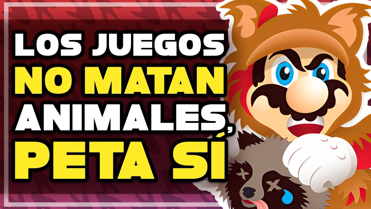 YouTube post by @SrBaityBait for Washington Post. Caption reads: En los juegos no sufren animales, en PETA SÍ.