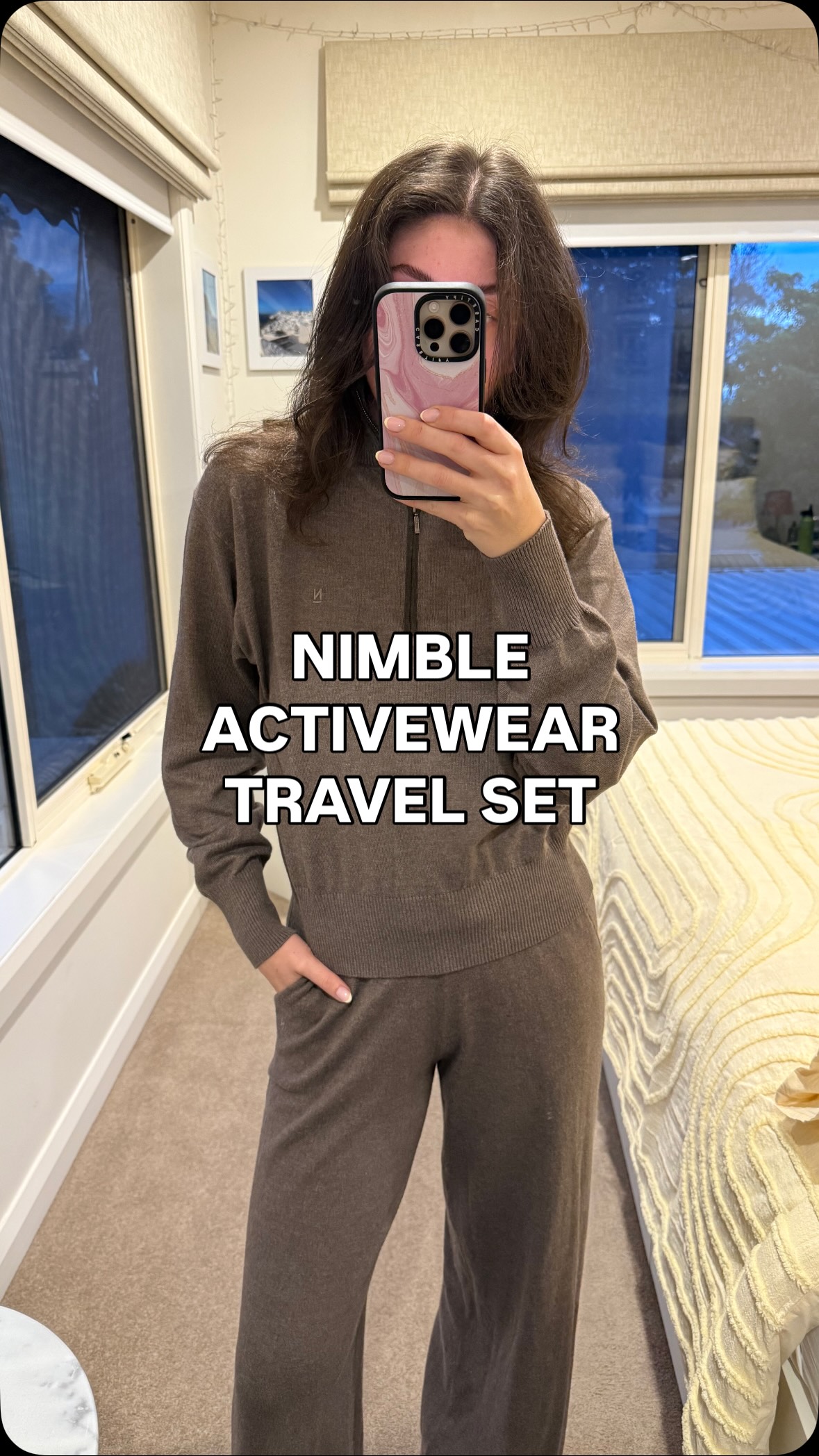 Instagram post by @_madaboutfashion for Nimble Activewear. Caption reads: TRAVEL WITH ME | @nimbleactivewear 

LET’S GO TO....