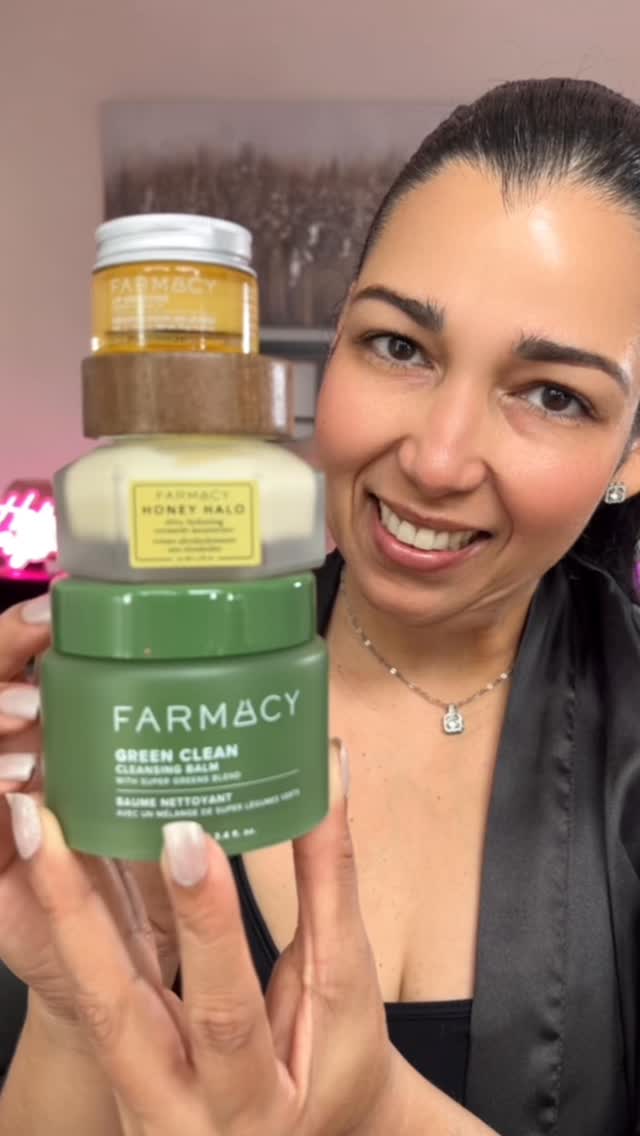 Instagram post by @mikaikylife06 for FarmacyBeauty. Caption reads: Unboxing the Farmacy glow trio 🌿✨
This cleansing....