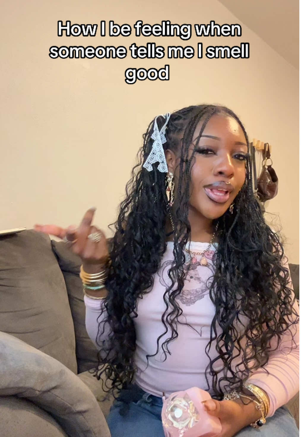 TikTok post by @jasminenoamii for Intense Oud. Caption reads: @Intense Oud got me smelling right😏 #fyp .