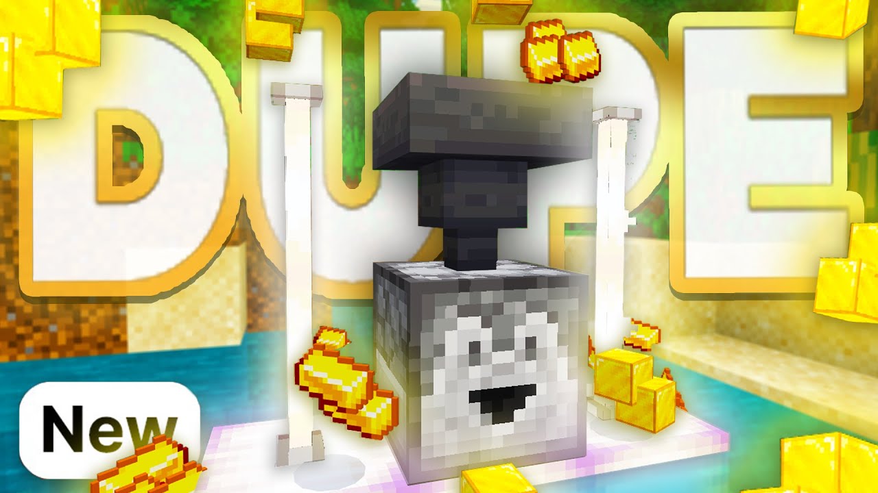 YouTube post by @RediscoverRedstone for FIFINEMICROPHONE. Caption reads: *NEW* DUPLICATION GLITCH IN 1.21.101 Minecraft....