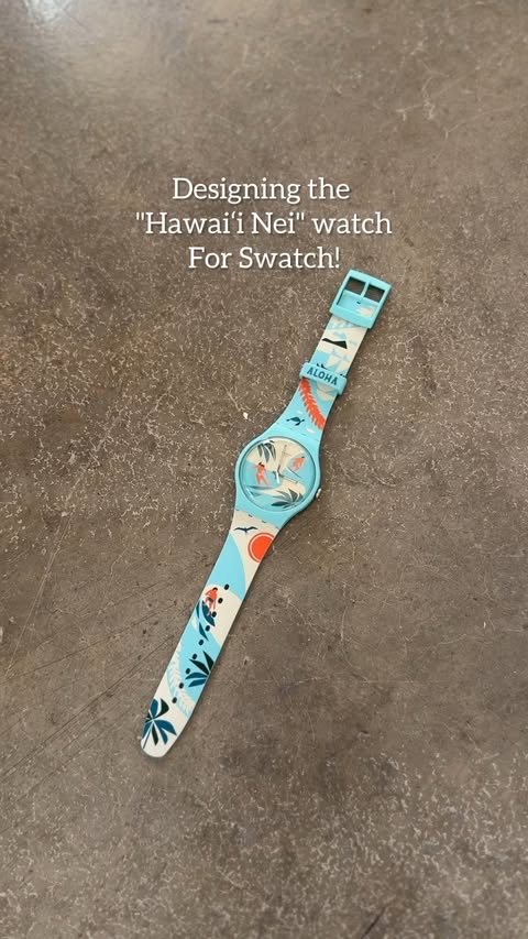Instagram post by @nickkuchar for Swatch. Caption reads: [...] available in our Ala Moana....