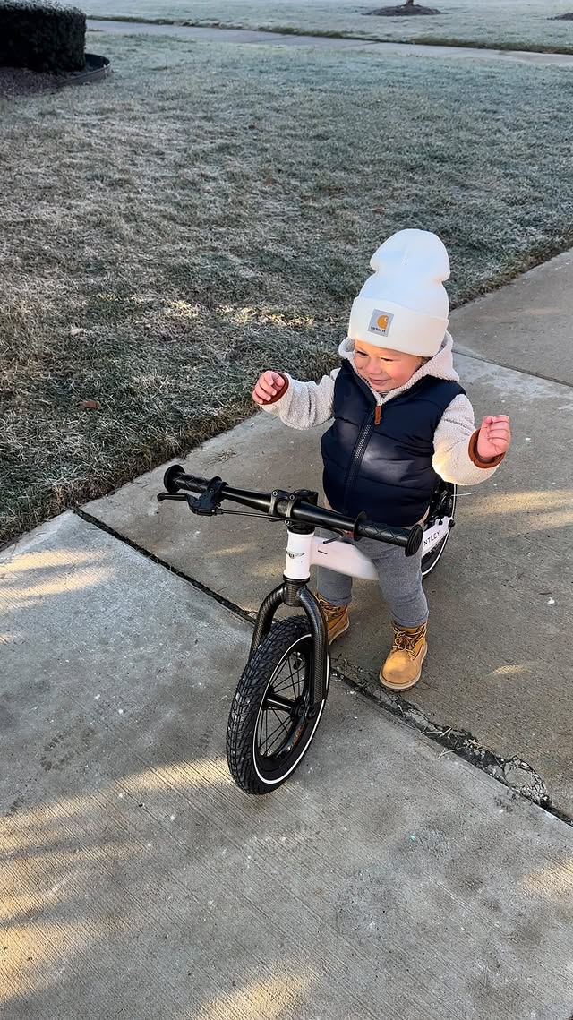 Instagram post by @the_goddard_fam for Bentley Trike. Caption reads: [...] love the Bentley Balance Bike from....