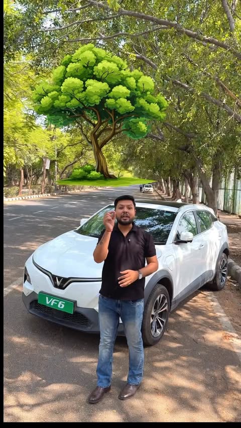 Instagram post by @bhaiyajigadi for VinFast. Caption reads: [...] to an electric SUV? ⚡🚘 The new VinFast....