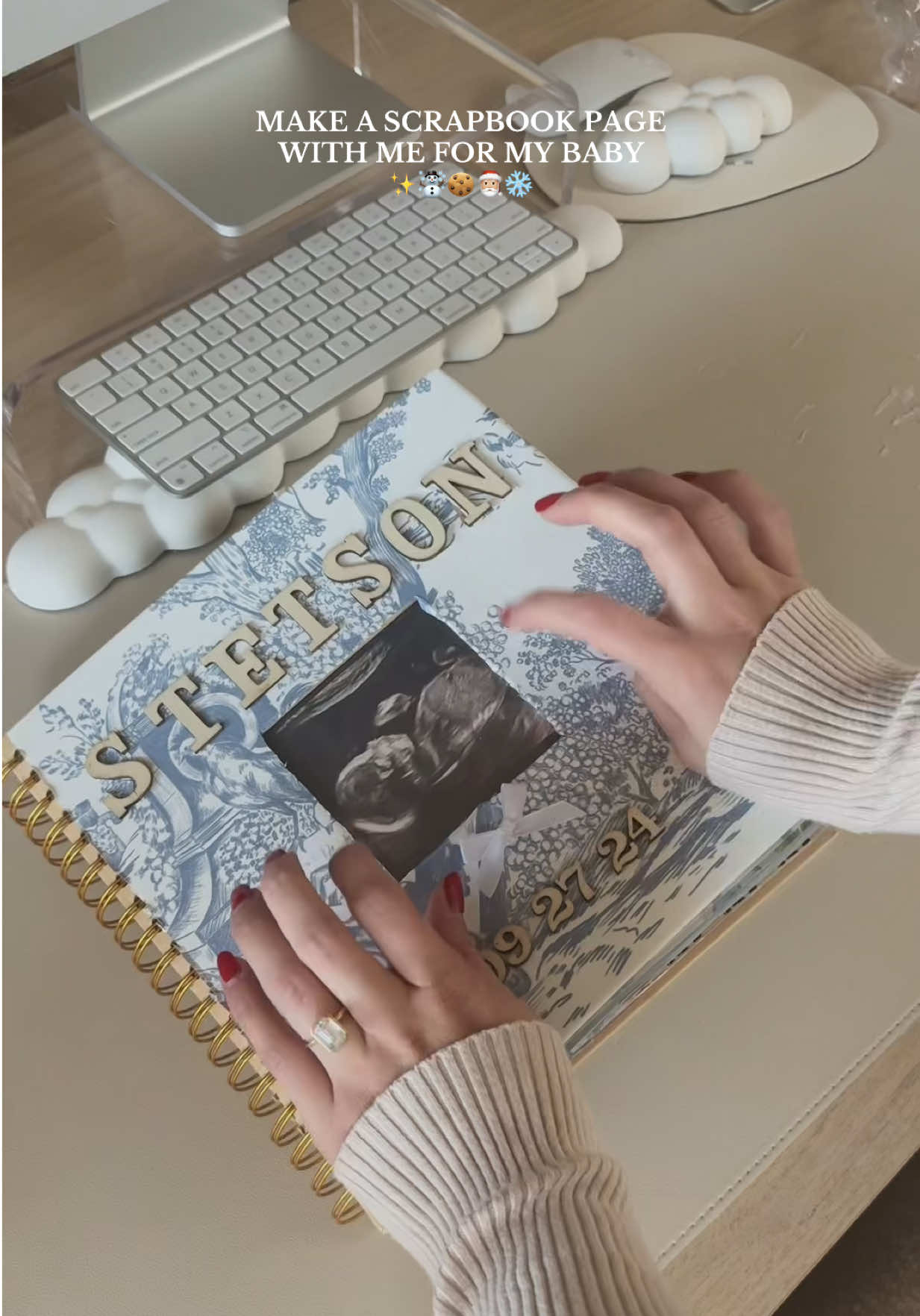 TikTok post by @miyaevarenae for Cricut. Caption reads: Last year’s Christmas 2024 ❄️☃️🍪🎅🏼 using my new....