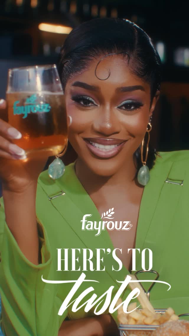 Instagram post by @beautytukura for Fayrouz Nigeria. Caption reads: [...] look to the smooth taste, @fayrouznigeria....