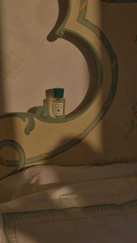 Instagram post by @deniscebulec for Acqua di Parma. Caption reads: [...] notes of ‘Buongiorno Buonanotte’ by....