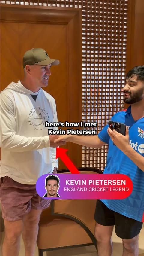 Instagram post by @clubcricketbadger for Marriott Bonvoy. Caption reads: [...] meet one of my cricketing heroes!....