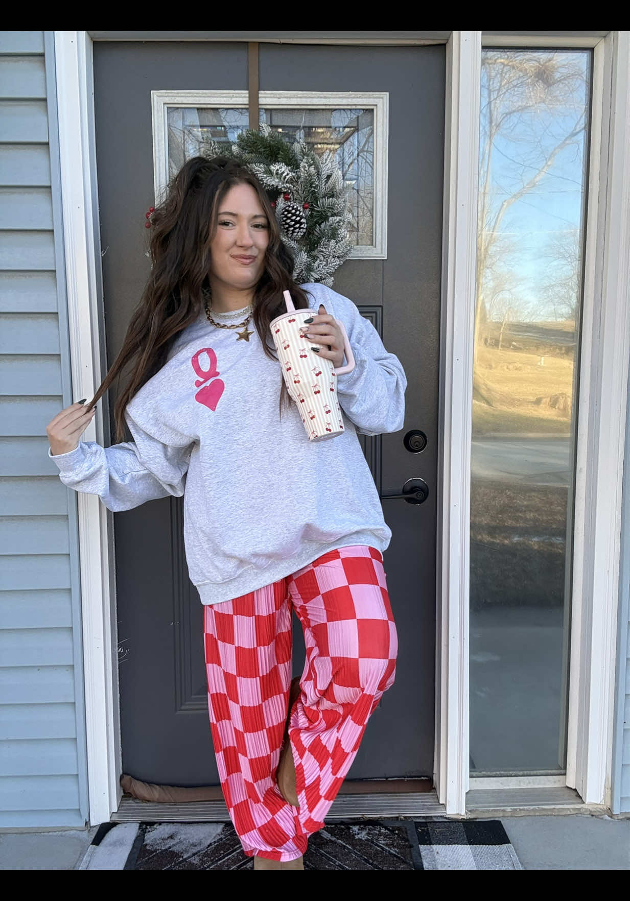 TikTok post by @karaad for Refinery Number One. Caption reads: [...] Crewneck is so stinking cute 💘🤭 @Refinery....