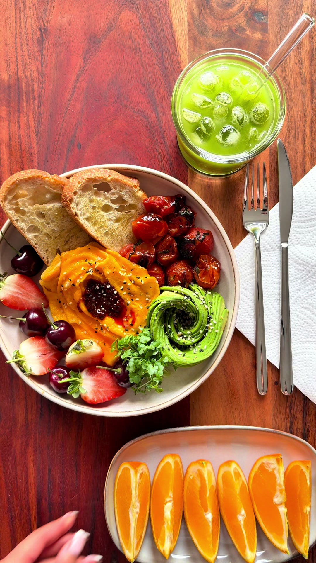 TikTok post by @comedinewithbrie_ for Wayfair. Caption reads: [...] Romanticising my healthy mornings with....