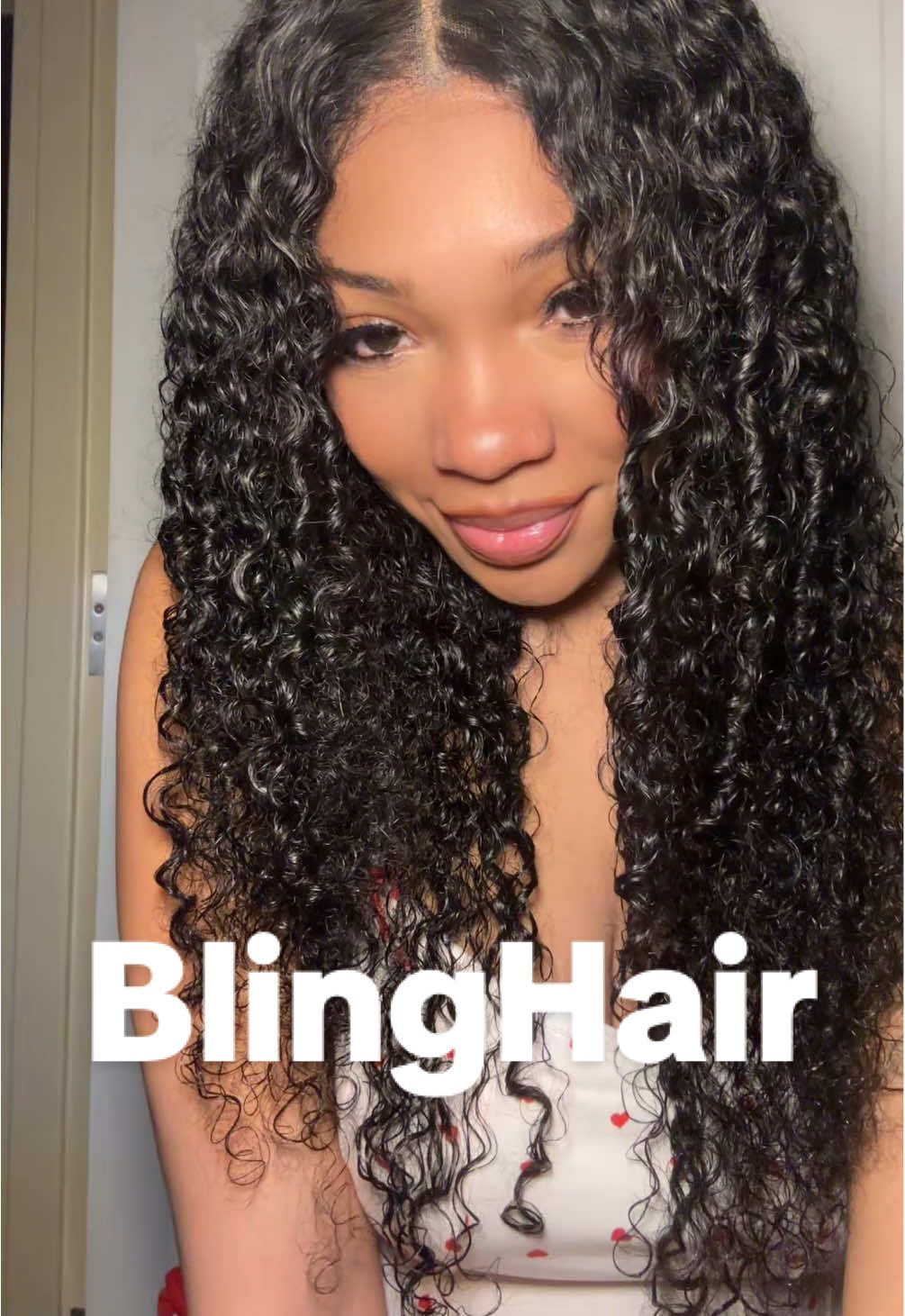 TikTok post by @taiamonet22 for Bling Hair. Caption reads: This wig is so pretty 🥰 Ft. @Bling Hair Fashion....