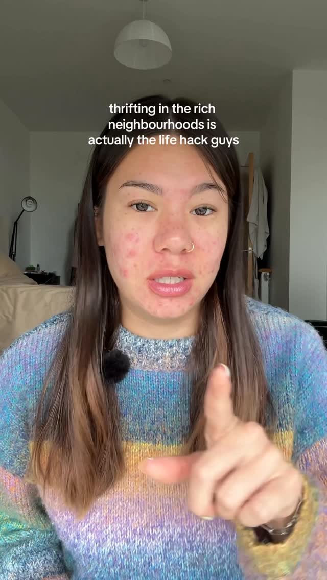 Instagram post by @lucy.q for Kate Spade Asia. Caption reads: POCKET GUIDE TO THRIFTING THE RICH NEIGHBORHOODS....