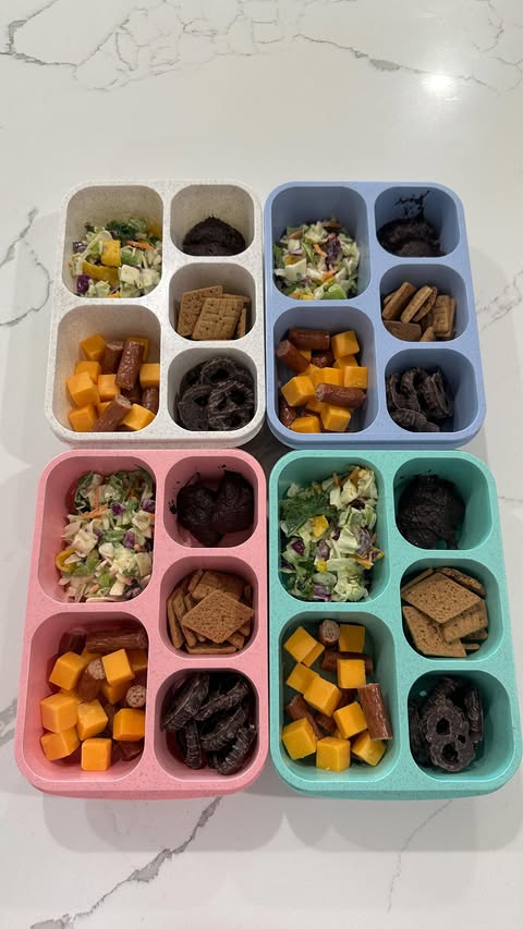 Instagram post by @restockmyhome for Chomps. Caption reads: [...] lunchable is full of all my favorites!....