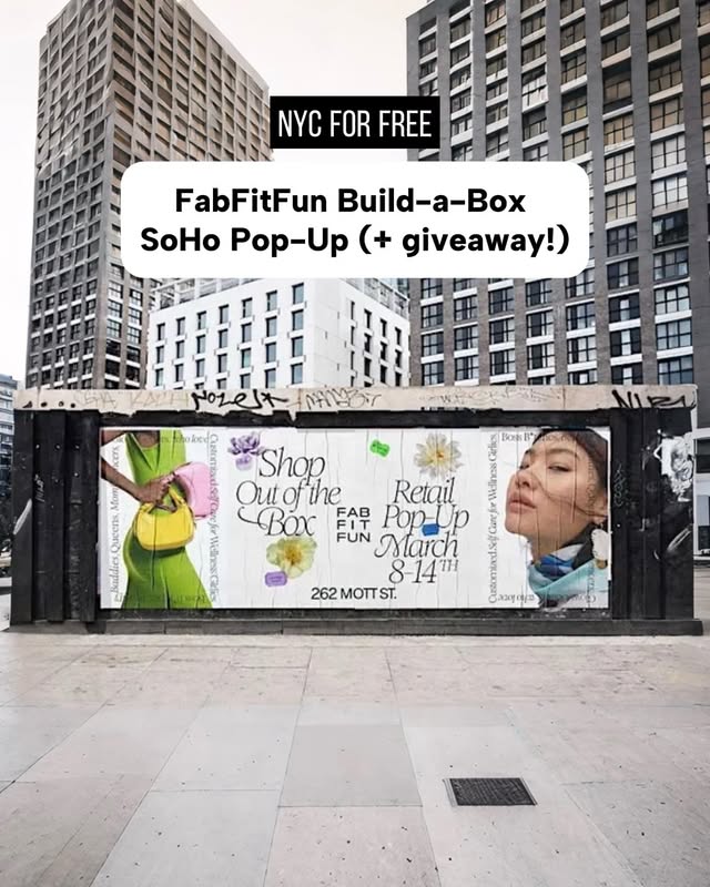 Instagram post by @nyc_forfree for FabFitFun. Caption reads: NYC girls, this one’s for you 💗 #FabFitFunPartner....