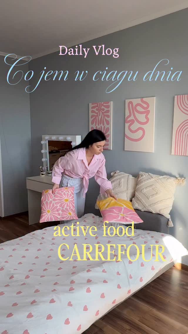 Instagram post by @aniaprejs for Carrefourpolska. Caption reads: Najważniejsze w moich dniach, pełnych wyzwań jest....