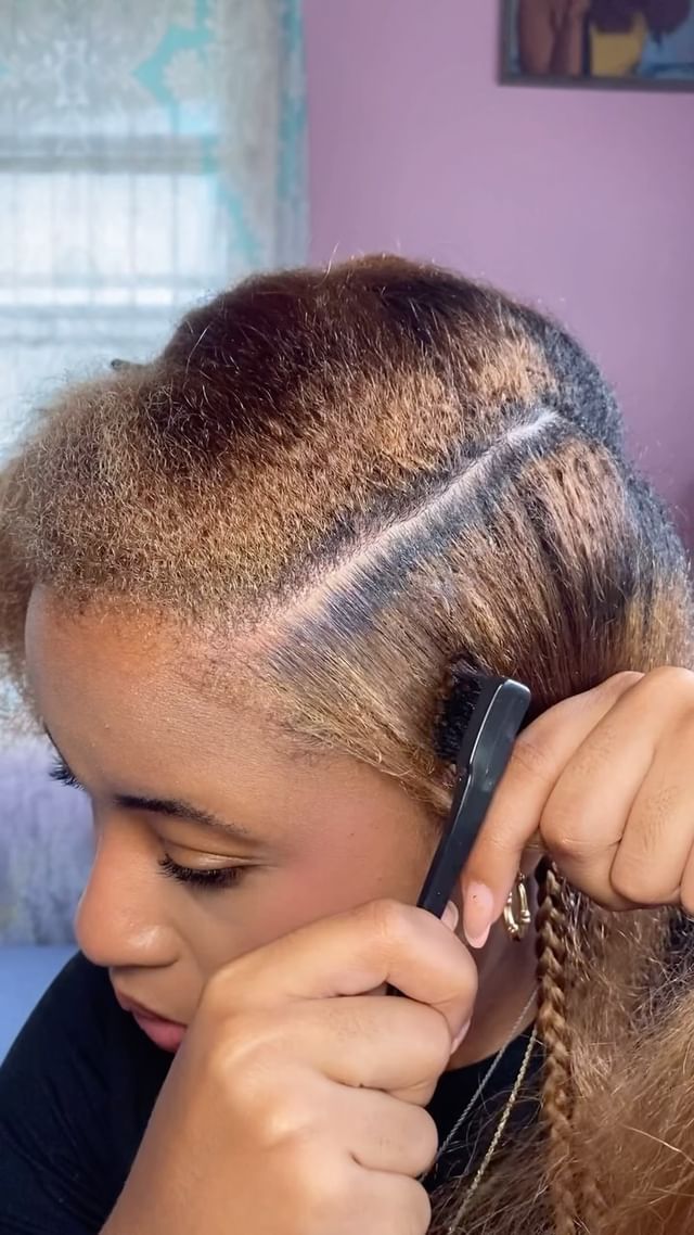 Instagram post by @tropicoils for CURLSMITH. Caption reads: Wassup Tropiclan! Install cornrows with me using....