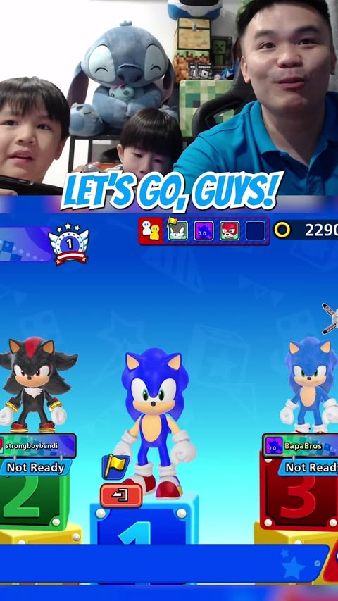 Instagram post by @bapabros for SEGA. Caption reads: Bro tries Sonic Rumble 💙

#bapabros....