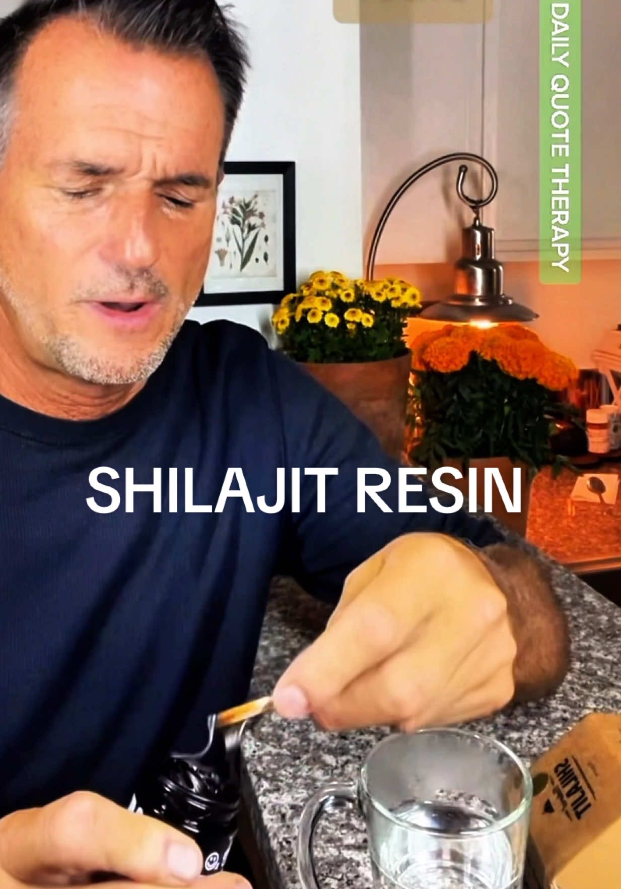 TikTok post by @themicrosage for Natural Shilajit. Caption reads: Try @Natural Shilajit Resin Tastes great too..