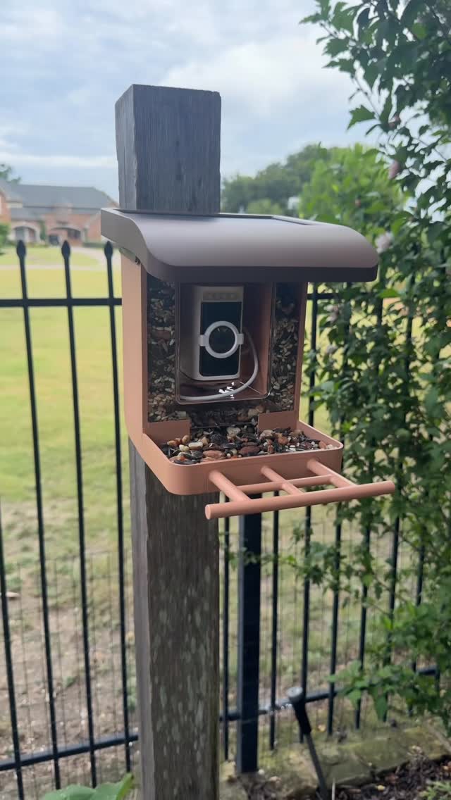 Instagram post by @mattkahla for Wyze. Caption reads: This is the awesome @wyze #wyzebirdfeeder with a....