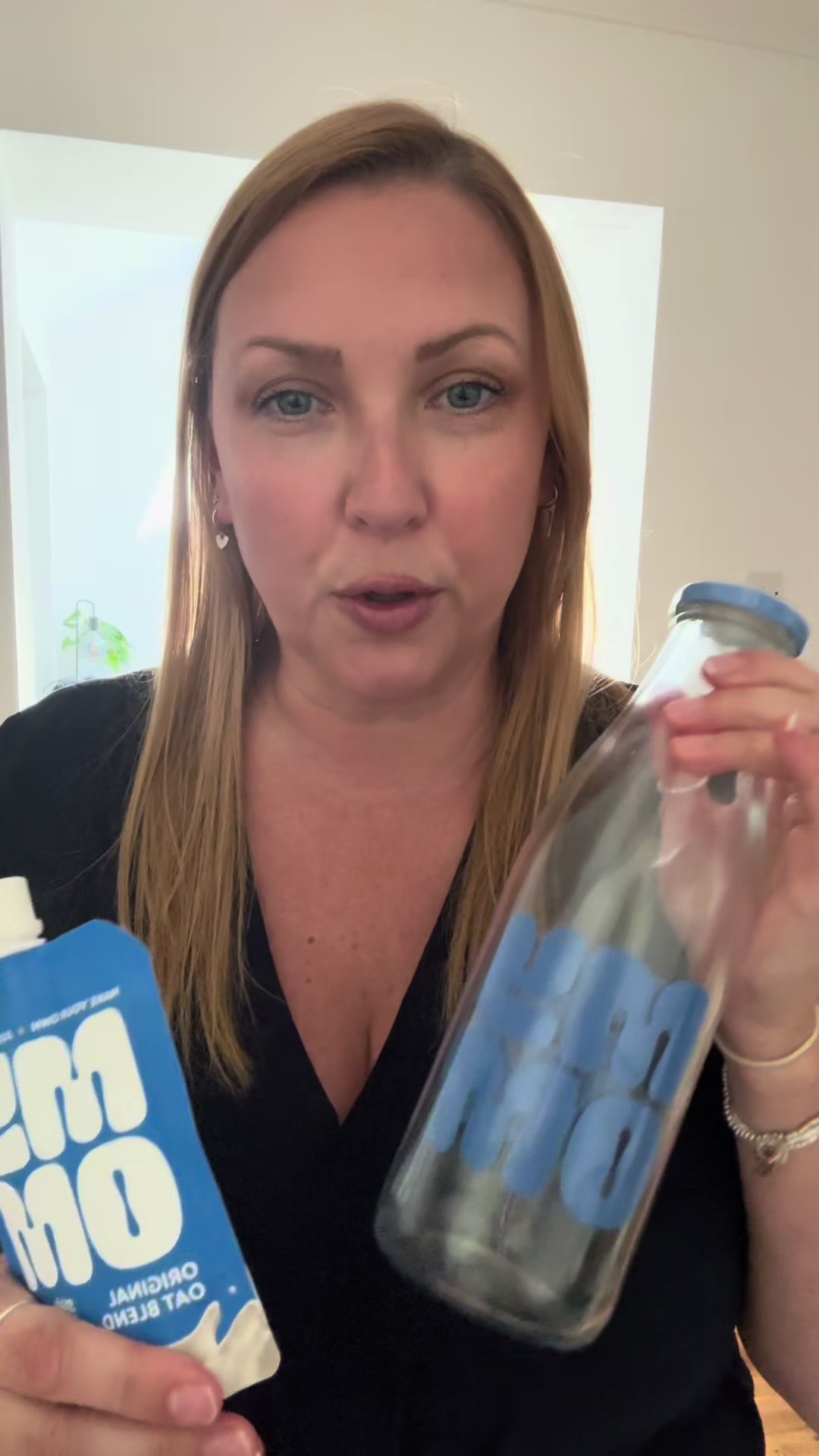 TikTok post by @elle_jay_mc for MYOM. Caption reads: @myomshop best oat milk by far! Love that all....