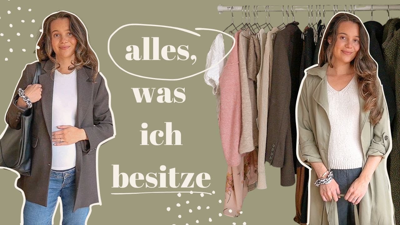 YouTube post by @EINFACHLEICHTER for Organic Basics. Caption reads: All the clothes I own | moderate minimalism &....