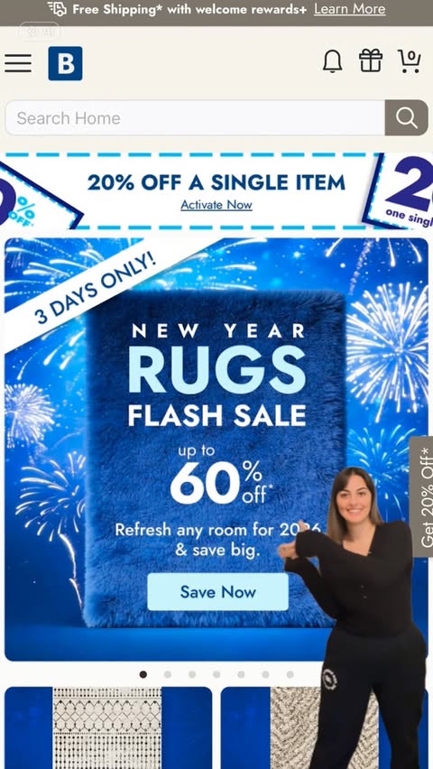 Instagram post by @sblozdill for collAble. Caption reads: [...] and save big 💙 @bedbathbeyondhome 🩵....