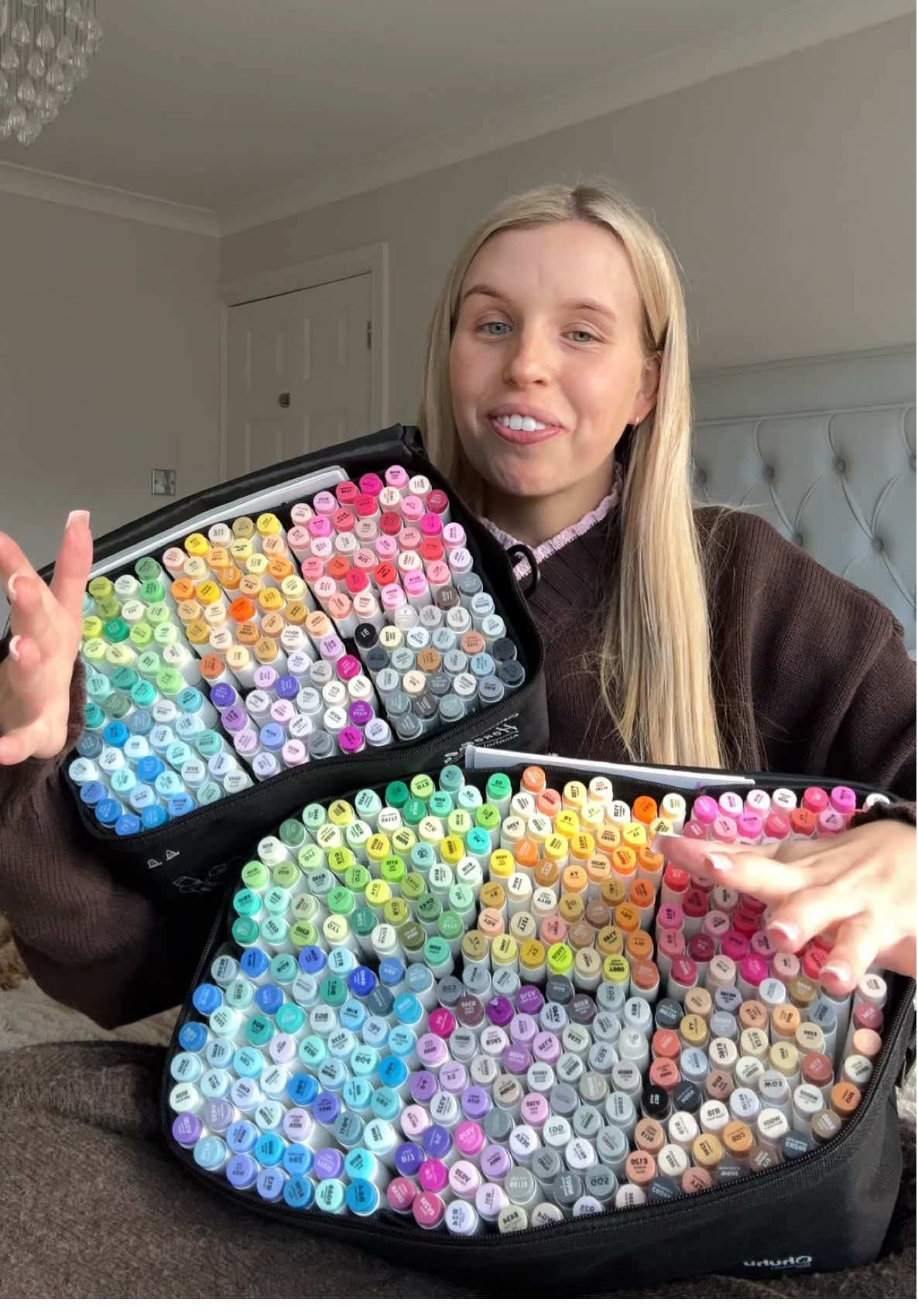 TikTok post by @charlottejadeh for Ohuhu. Caption reads: OHUHU ARE ON SALE🚨🔔Dif you’ve had your eyes....