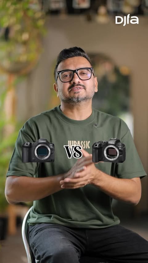 Instagram post by @djfa_official for Canon USA. Caption reads: R5 MARK II VS R6 MARK III
Which one is better ??....