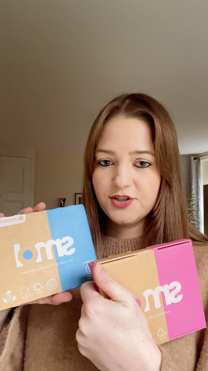 Instagram post by @thisisabbiemay for Smol Products. Caption reads: AD ✨ Unboxing a Cleaning Bundle 🧼

I was recently....