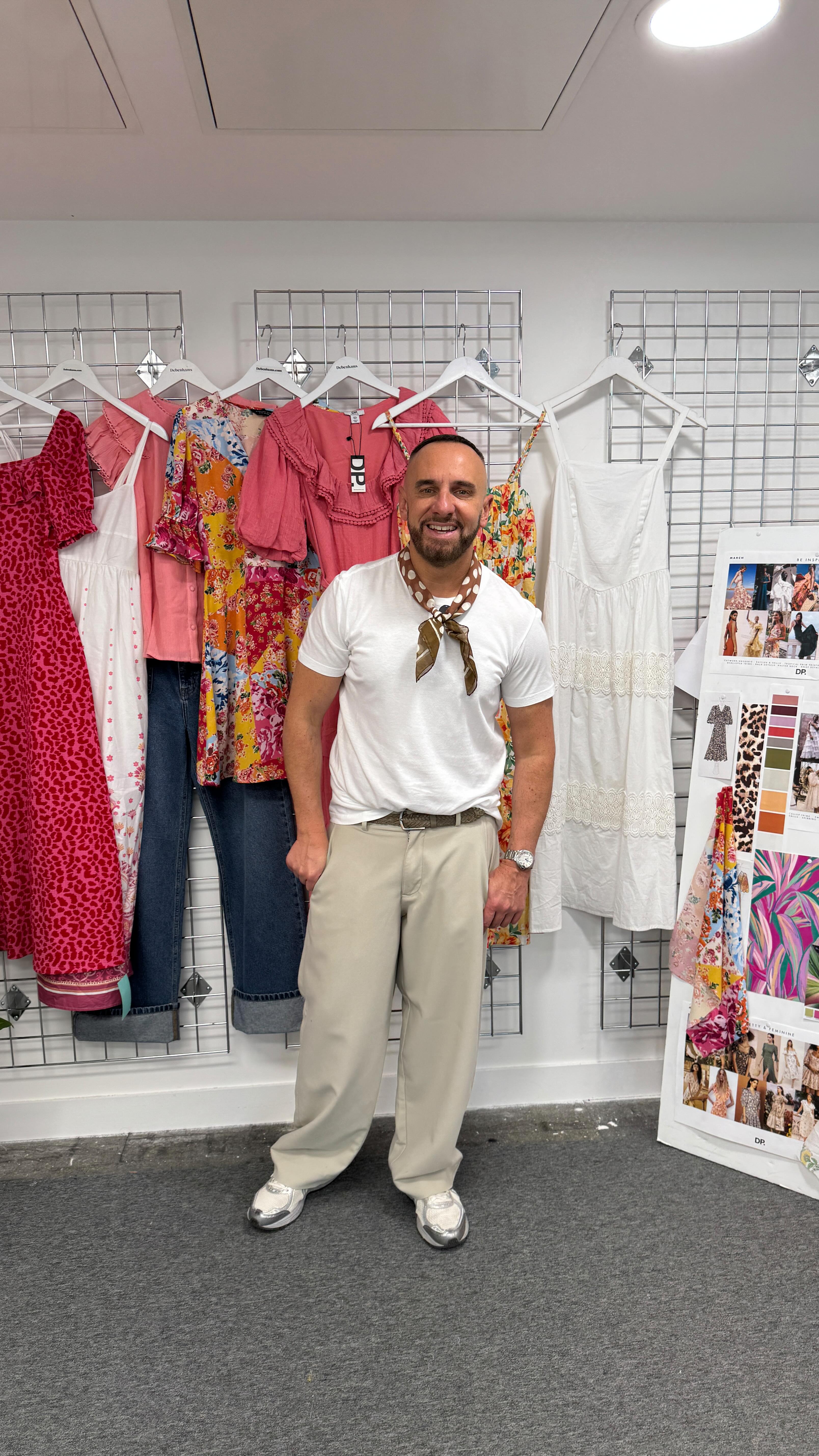 Instagram post by @markheyesstylist for Dorothy Perkins. Caption reads: Here’s a bts at @dorothyperkins and some of their....